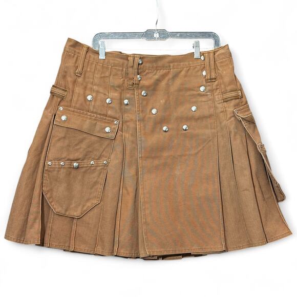 Utilikilts Workman Cotton Canvas Utility Kilt Cargo USA Made Tactical Caramel 38 - Picture 1 of 11